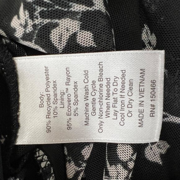 41 Hawthorn Floral Ruched Midi Mesh Overlay Dress Berry Red Pink Size Large NWT - Picture 11 of 11